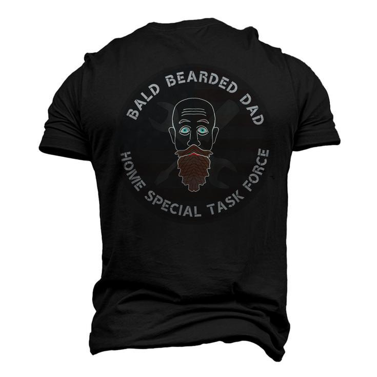 Handy Dad With Bald Bearded Dad Tools And Us Flag Men's 3D T-Shirt Back Print