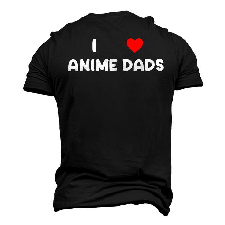 I Heart Anime Dads Love Red Simple Weeb Weeaboo Gay Men's 3D T-Shirt Back Print