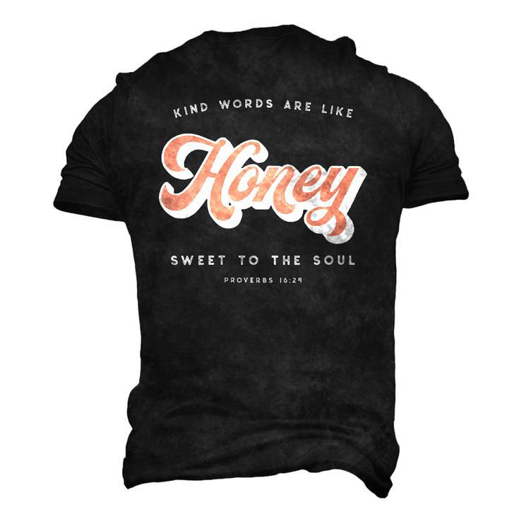 Like Honey Sweet To The Soul Proverbs 1624 Bible Verse Men's 3D T-Shirt Back Print