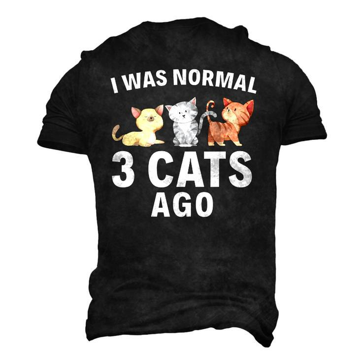 I Was Normal Three Cats Ago Crazy Cat Lady Men's 3D T-Shirt Back Print