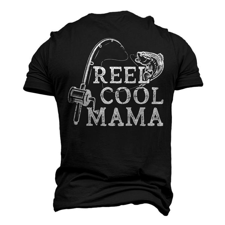 Retro Reel Cool Mama Fishing Fisher  Men's 3D T-Shirt Back Print
