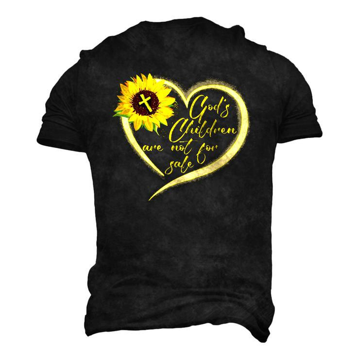 Sunflower Gods Children Are Not For Sale Fun Gods Children Sunflower Men's 3D T-Shirt Back Print