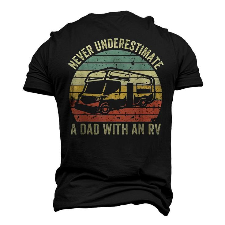 Never Underestimate A Dad With An Rv Fathers Day Men's 3D T-shirt Back Print