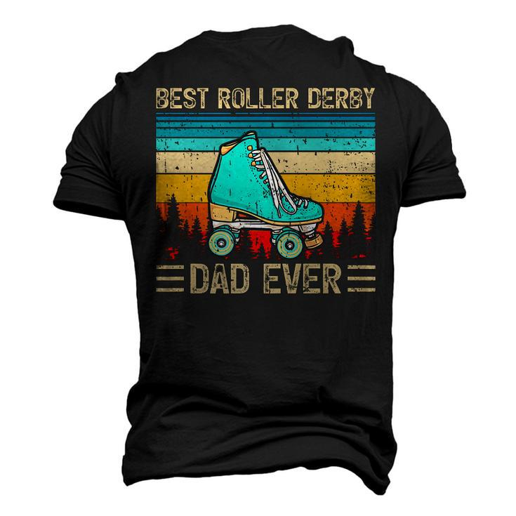 Vintage Retro Best Roller Derby Dad Ever Fathers Day  Men's 3D T-Shirt Back Print