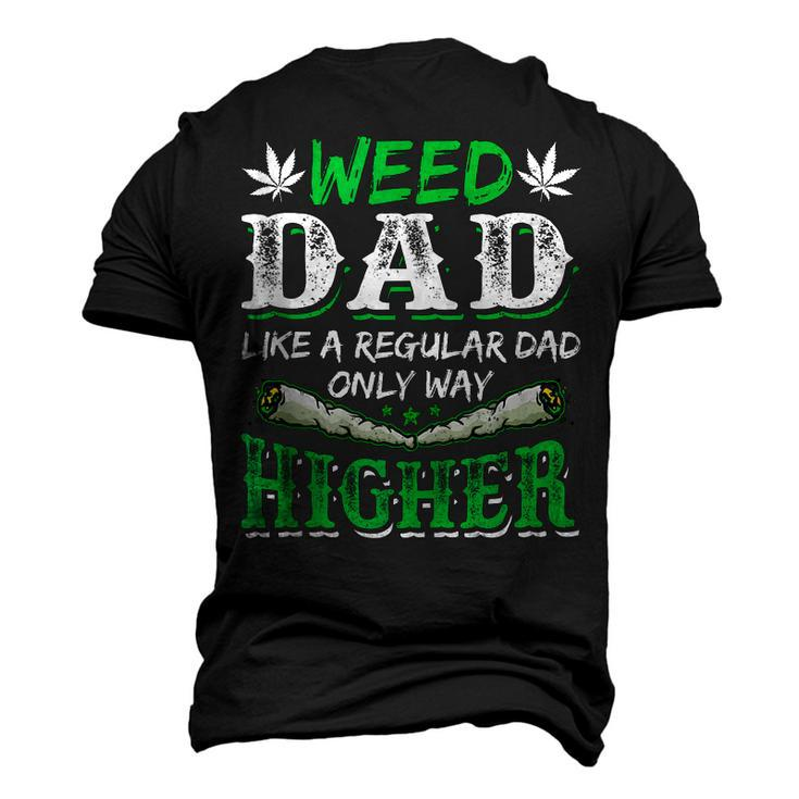 Weed Dad Marijuana 420 Cannabis Thc Pumpkin Themed Men's 3D T-Shirt Back Print