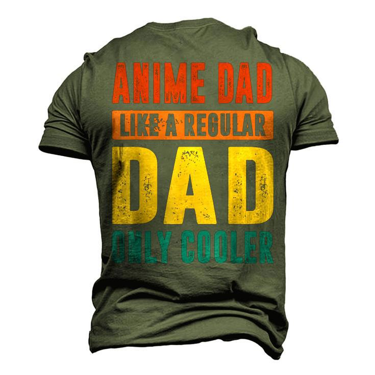 Anime Fathers Birthday Anime Dad Only Cooler Vintage Men's 3D T-Shirt Back Print