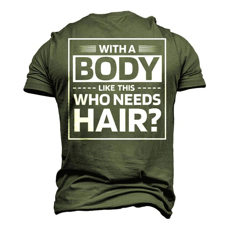 Bald Dad Bald Jokes Men's 3D T-Shirt Back Print