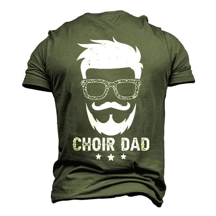 Choir Dad Of A Choir Member Beard Choir Father Men's 3D T-shirt Back Print