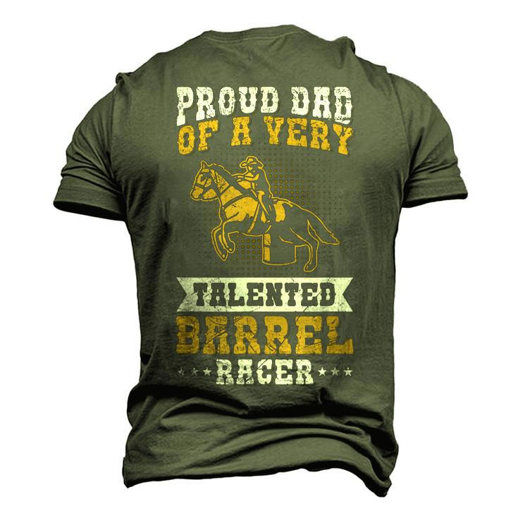 Cowgirls & Barrel Racing For A Dad Of A Barrel Racer Men's 3D T-shirt Back Print