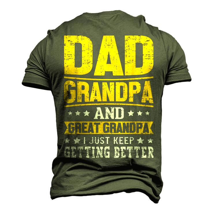 Dad Grandpa And Great Grandpa For Fathers Day Men's 3D T-shirt Back Print