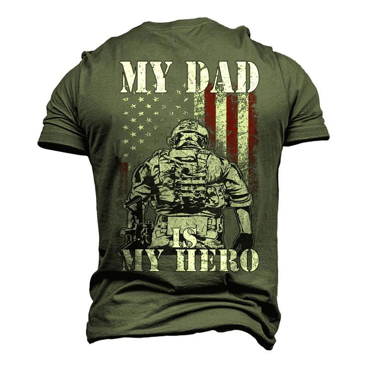 My Daddy Is My Hero Military Dad Fathers Day 4Th Men's 3D T-shirt Back Print