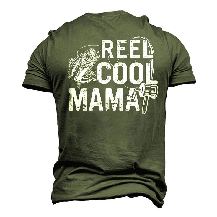 Distressed Reel Cool Mama Fishing Men's 3D T-Shirt Back Print