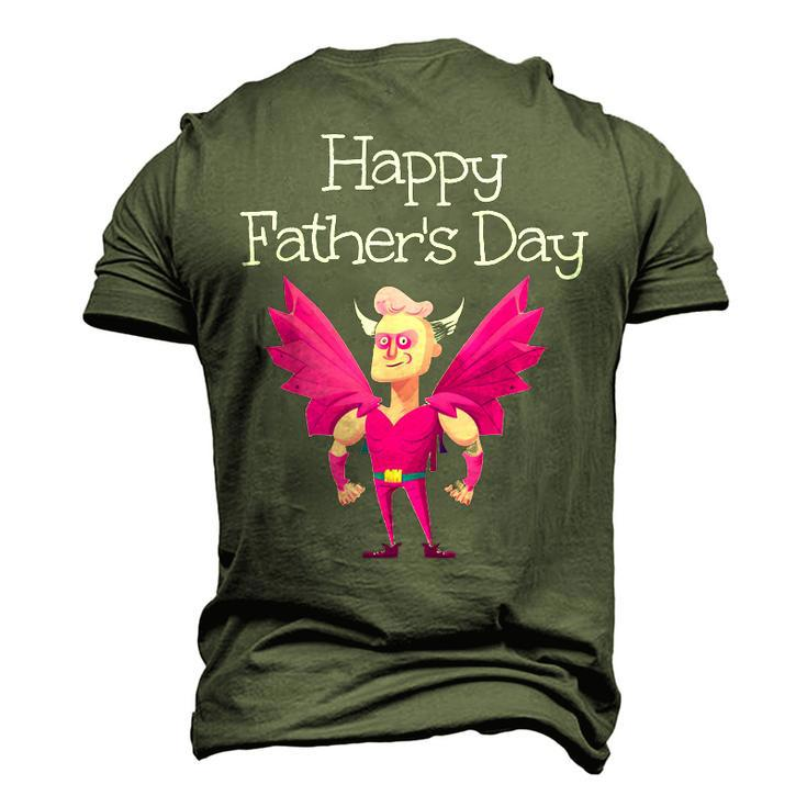 Embarrassing Dad In Girl Colors Happy Fathers Day Men's 3D T-Shirt Back Print