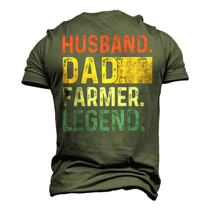 Fathers Day Husband Dad Farmer Legend Vintage Men's 3D T-shirt Back Print