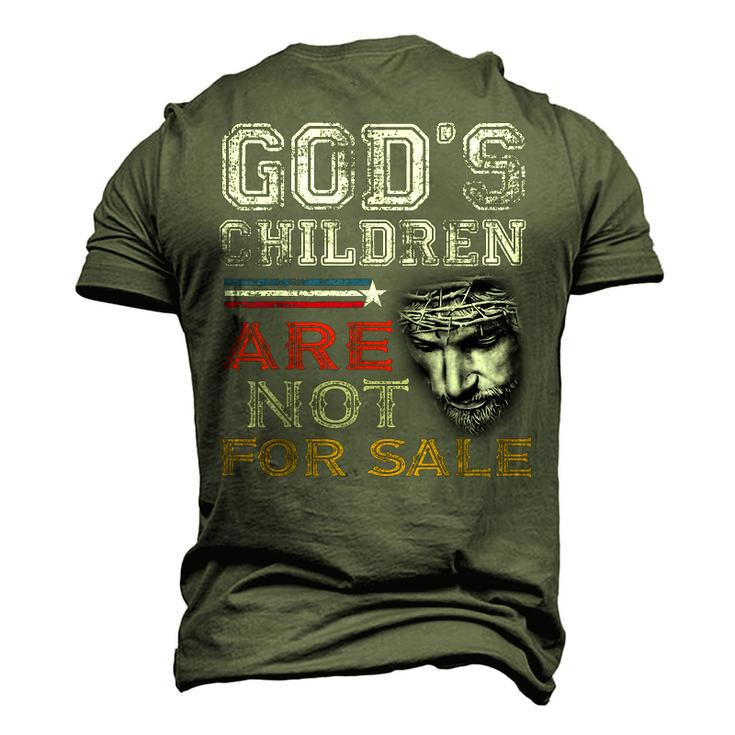 Gods Children Are Not For Sale Retro Men's 3D T-Shirt Back Print