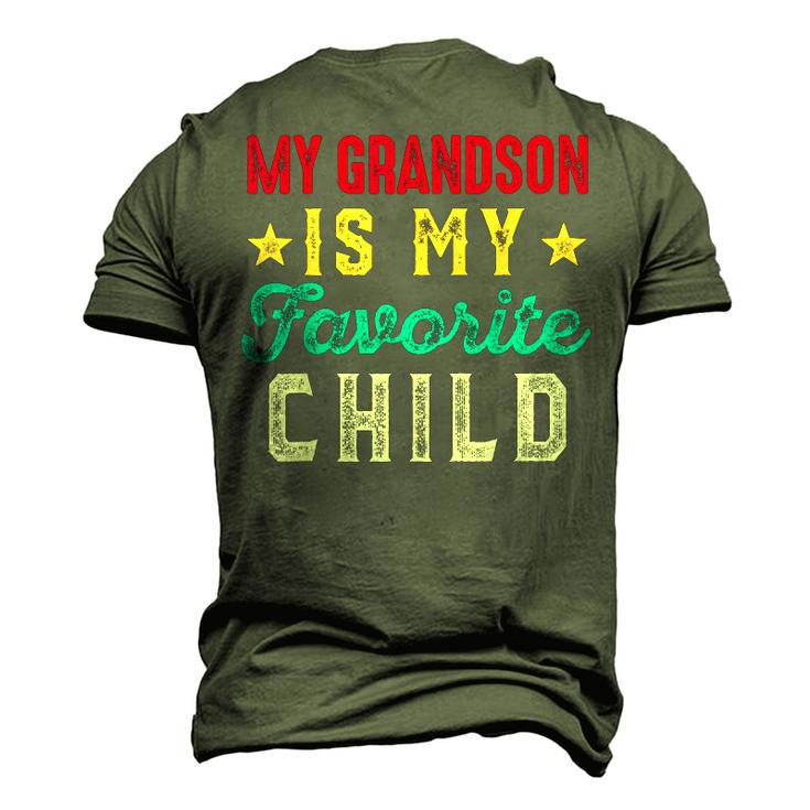 My Grandson Is My Favorite Child Grandpa Grandma Men's 3D T-shirt Back Print