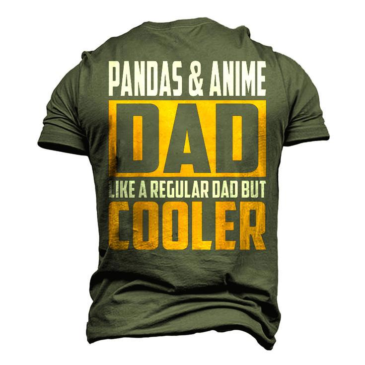 Pandas And Anime Dad Like A Regular Dad But Cooler Men's 3D T-Shirt Back Print