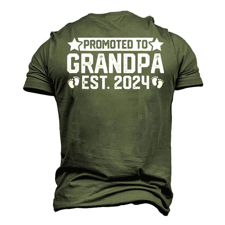 Pregnancy Announcement Grandparents Promoted To Grandpa 2024 Men's 3D T-shirt Back Print