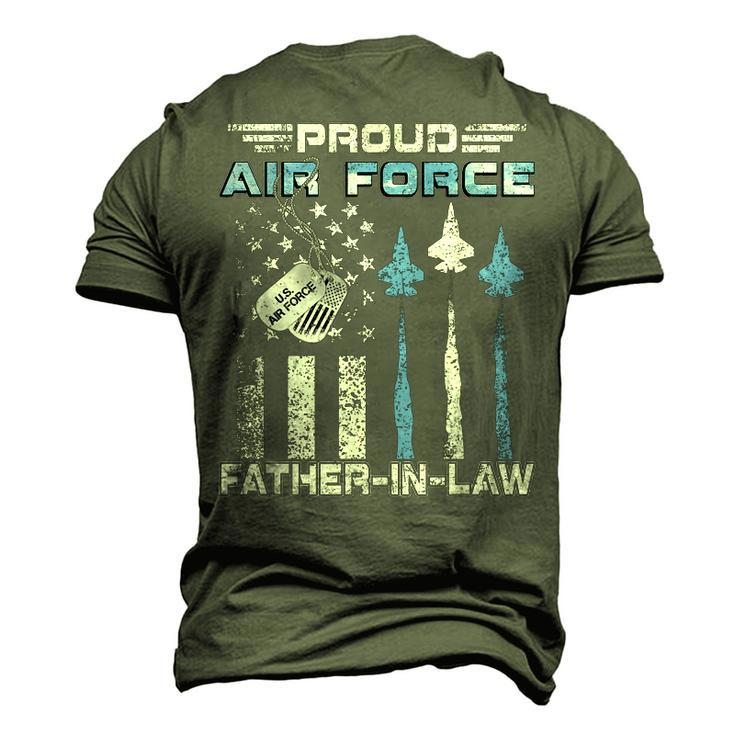 Proud Air Force Fatherinlaw Us Air Force Graduation Men's 3D T-shirt Back Print