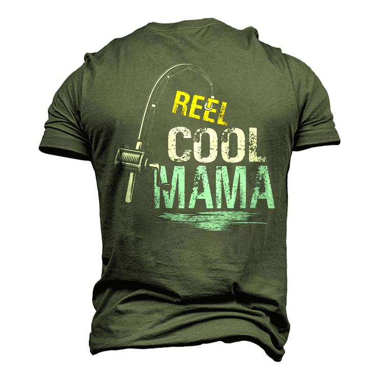 Reel Cool Mama Fishing Fisherman Retro Men's 3D T-Shirt Back Print