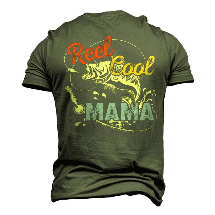 Retro Reel Cool Mama Fishing Lover Men's 3D T-Shirt Back Print