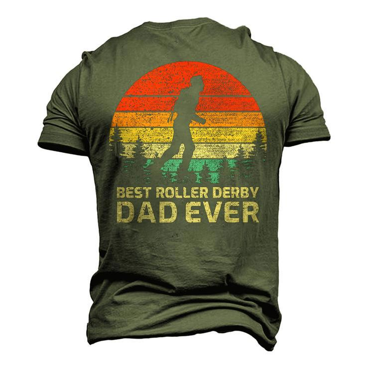 Retro Vintage Best Roller Derby Dad Ever Fathers Day Men's 3D T-Shirt Back Print
