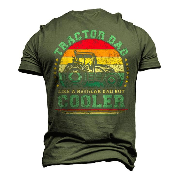 Vintage Tractor Dad Like A Regular Dad Tractor Fathers Day Men's 3D T-shirt Back Print