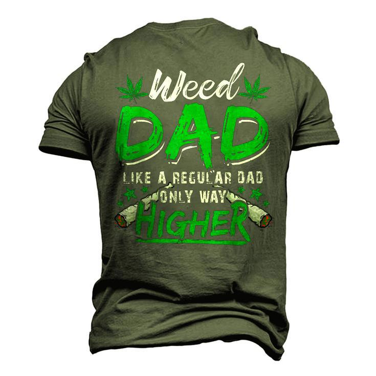 Weed Dad Marijuana 420 Cannabis Thc For Fathers Day Men's 3D T-Shirt Back Print