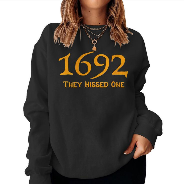 1692 They Missed One Orange Salem Halloween Women Sweatshirt