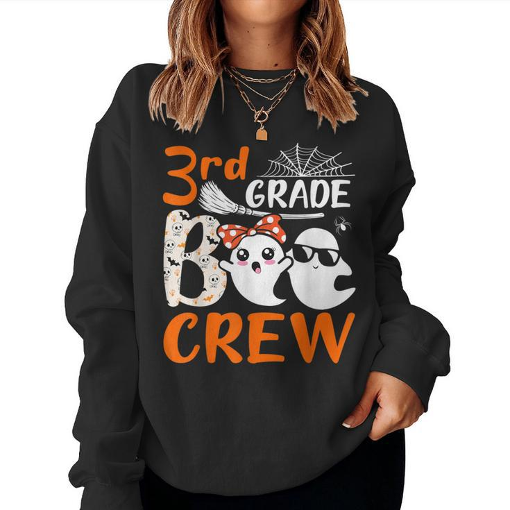 3Rd Grade Boo Crew Teachers Students Ghost Halloween Women Sweatshirt