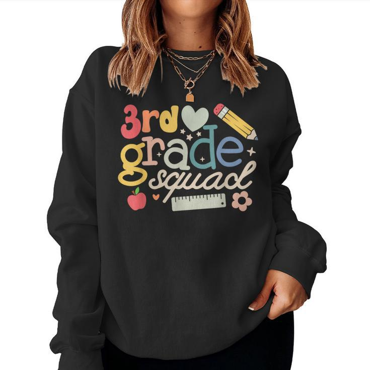 3Rd Third Grade Squad Back To School Teachers Students Women Sweatshirt