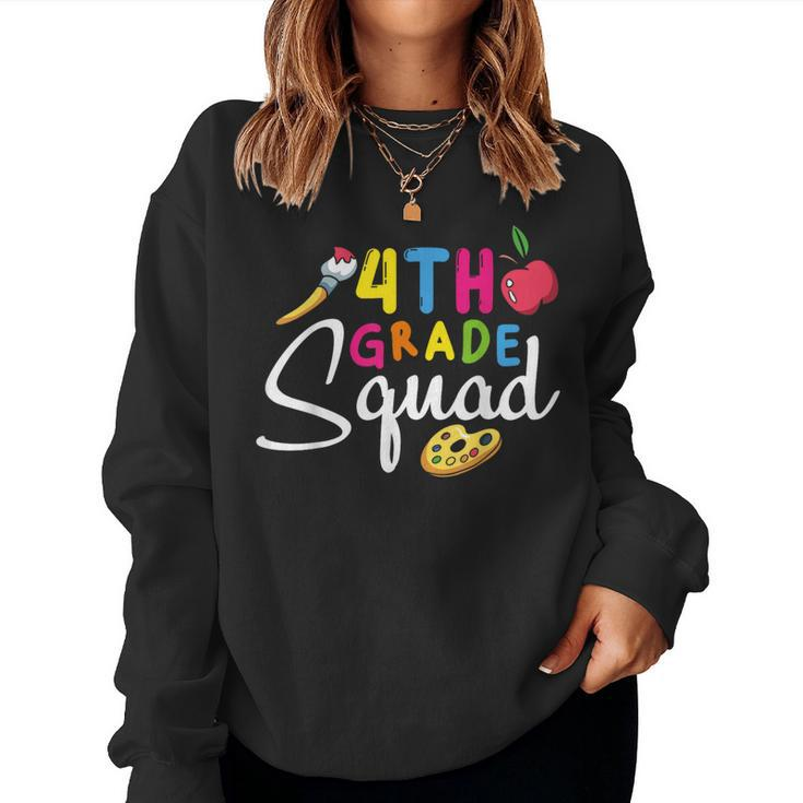 4Th Grade Squad Fourth Teacher Student Team Back To School Women Sweatshirt