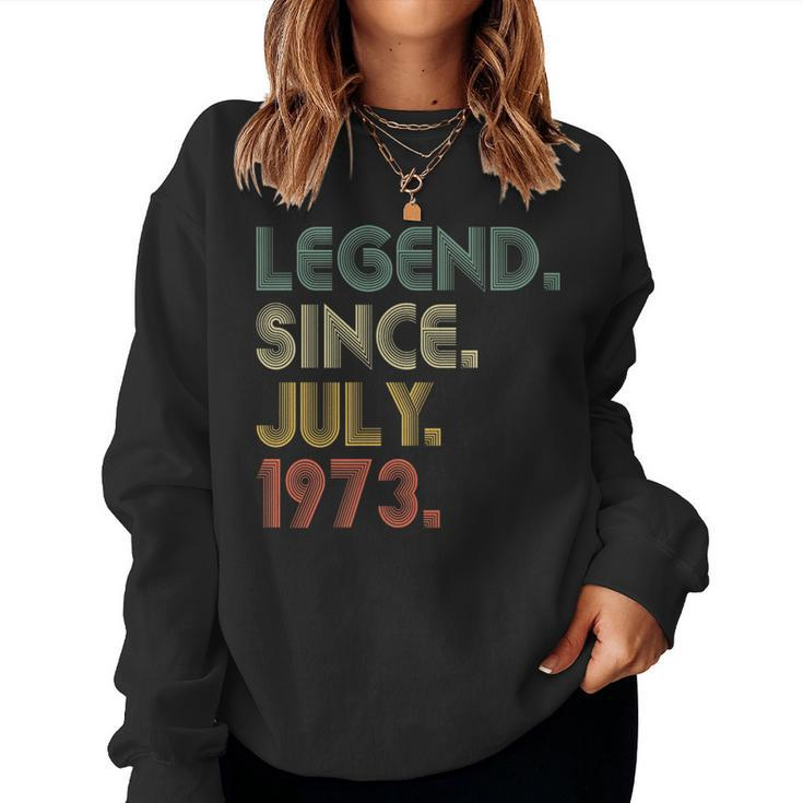 50 Years Old Gifts Legend Since July 1973 50Th Birthday Men   Women Crewneck Graphic Sweatshirt
