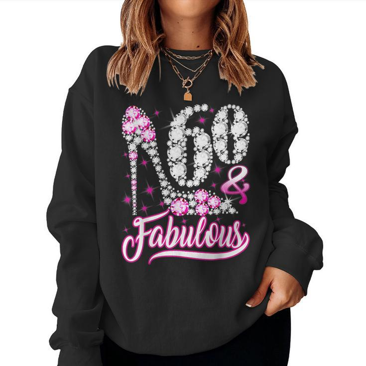 60 Years Old Gifts 60 & Fabulous 60Th Birthday Pink Diamond Women Crewneck Graphic Sweatshirt