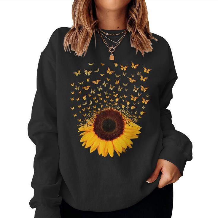 Adorable Butterfly Sunflower Butterfly  Sweatshirt