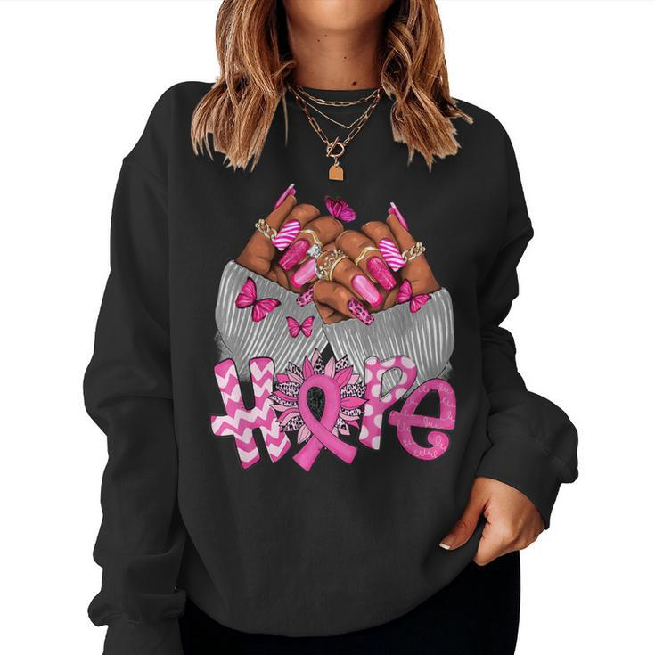 African Black Hope Breast Cancer Sunflower Hippie Women Sweatshirt