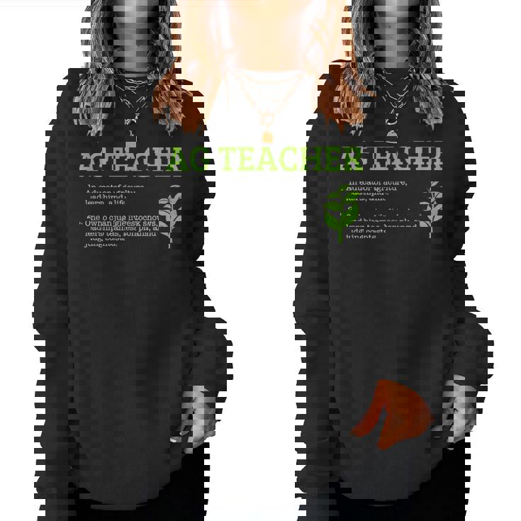 Agriculture Teacher Definition Agriculture Teacher Women Sweatshirt