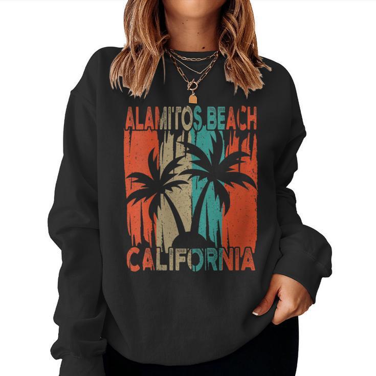 Alamitos Beach California Retro Women Sweatshirt