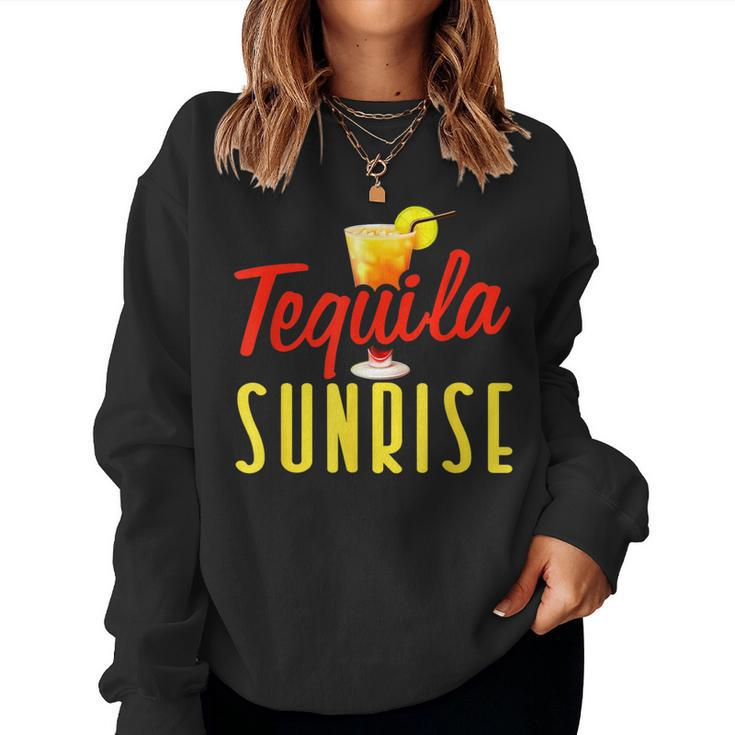 Alcohol Tequila Sunrise Cocktail Adult Holiday Women Sweatshirt