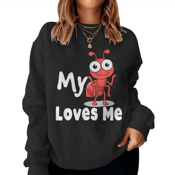Ant Lovers_My Aunt Loves Me Family For Nephew & Niece Women Sweatshirt