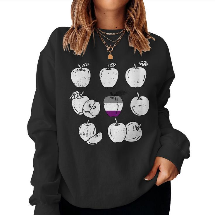 Apple Picking Asexual Lgbt-Q Retro Pride Flag Fruit Sweatshirt