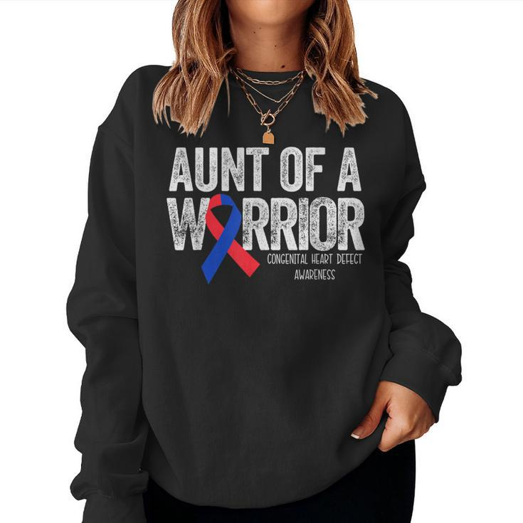 Aunt Of A Warrior T Chd Congenital Heart Defect Women Sweatshirt