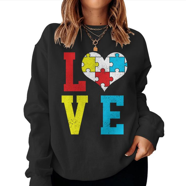 Autism Awareness Love Autistic Pride Asperger Proud Mom Women Sweatshirt