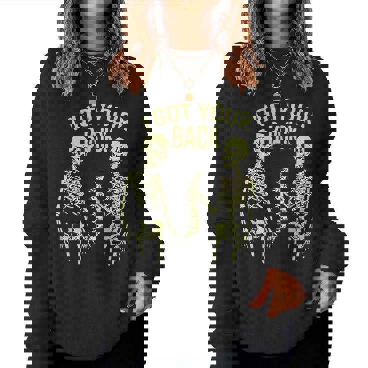 I Got Your Back Halloween Skeleton Skull Sarcastic Women Sweatshirt