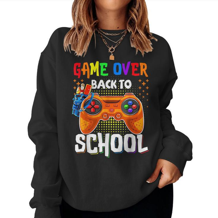 Back To School Game Over Teacher Student Controller For Teacher Women Sweatshirt