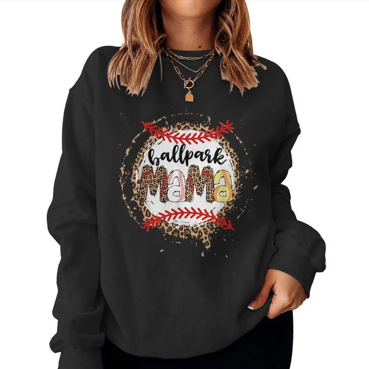 Ballpark Mama Baseball Softball For Women Mom Women Sweatshirt