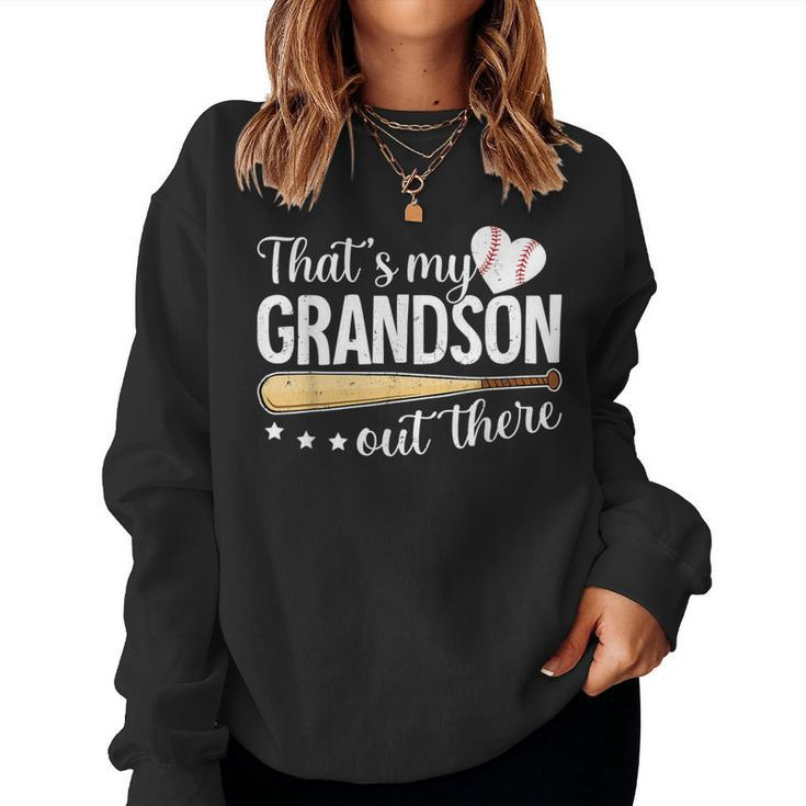 Baseball Grandma That's My Grandson Out There Baseball Women Sweatshirt
