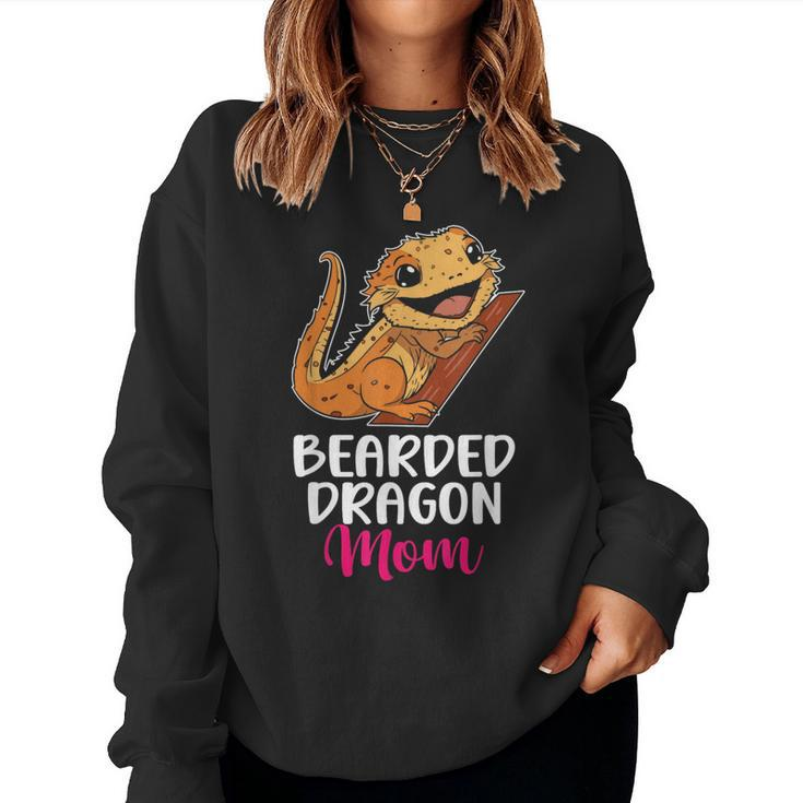Bearded Dragon Mom Pet Lover Women Lizard Owner Reptile Women Sweatshirt