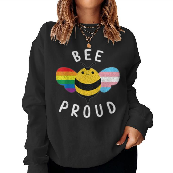 Bee Proud Pride Lgbt Transgender Gay Pride Women Sweatshirt