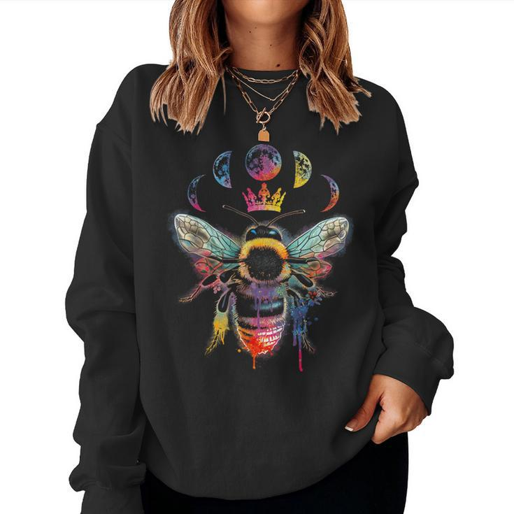 Beekeeping Animal Queen-Bee Nature Insect Bee Tie Dye Women Sweatshirt